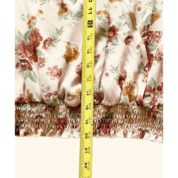 ULTRA FLIRT Women’s Juniors’ Blouse Floral Elastic-Hem Pink Semi Sheer Size XL - Picture 8 of 10